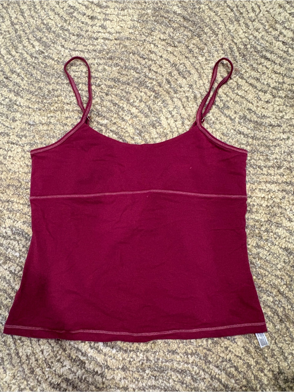 Free People Wine Red Spaghetti Strap Tank